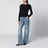 Wide-leg jeans in washed indigo denim