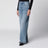 Wide-leg jeans in washed indigo denim