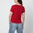T-shirt Ami de Cœur rosso rubino in cotone