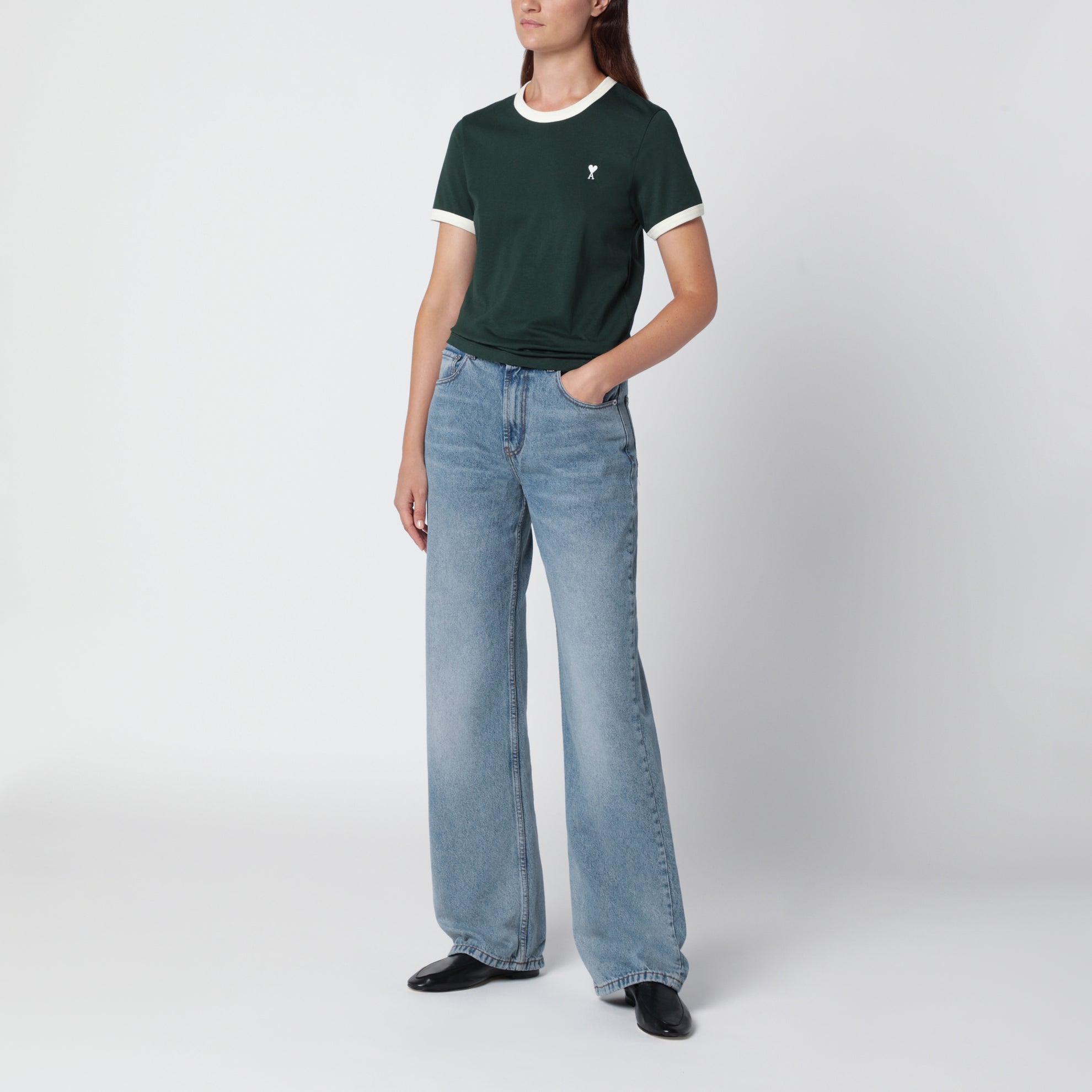 T-shirt Ami de Cœur en coton vert