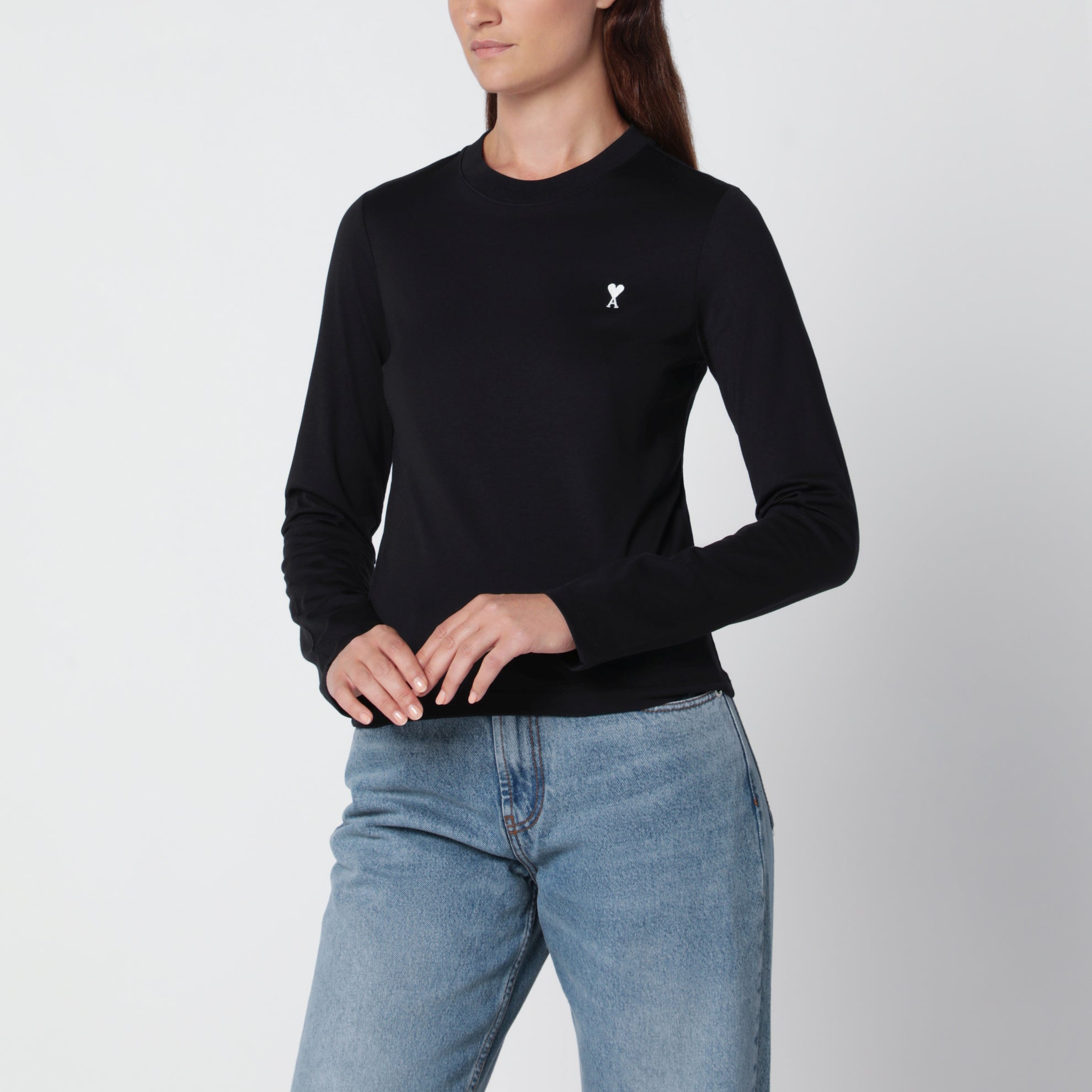 T-shirt Ami de Cœur en coton noir