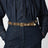 Ceinture marron en daim avec œillets métalliques