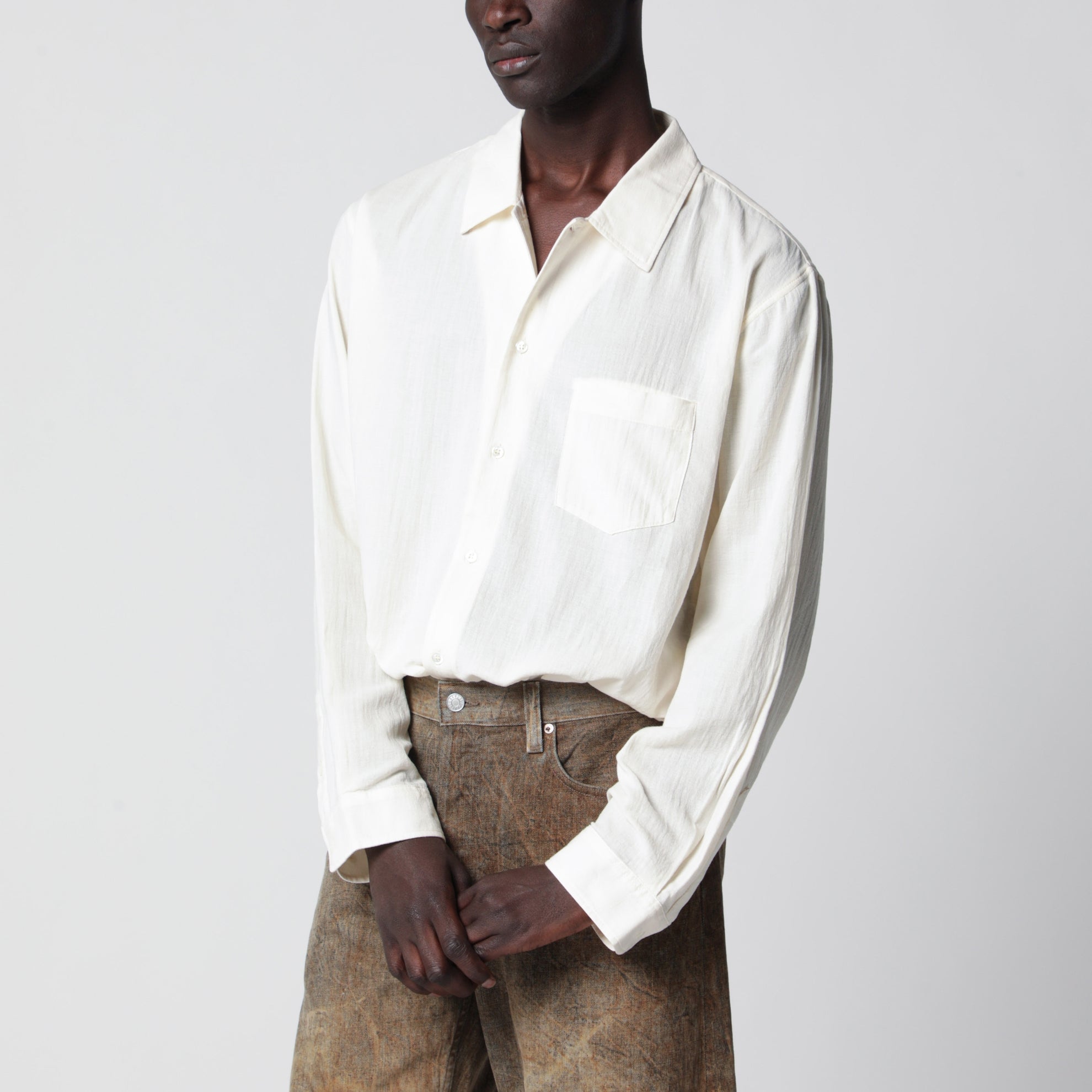 Camicia Leo in voile di cotone