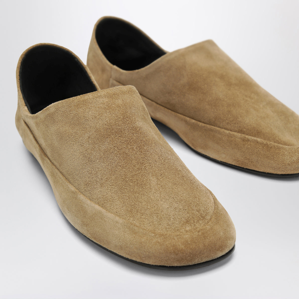 Slipper Floor beige in pelle scamosciata