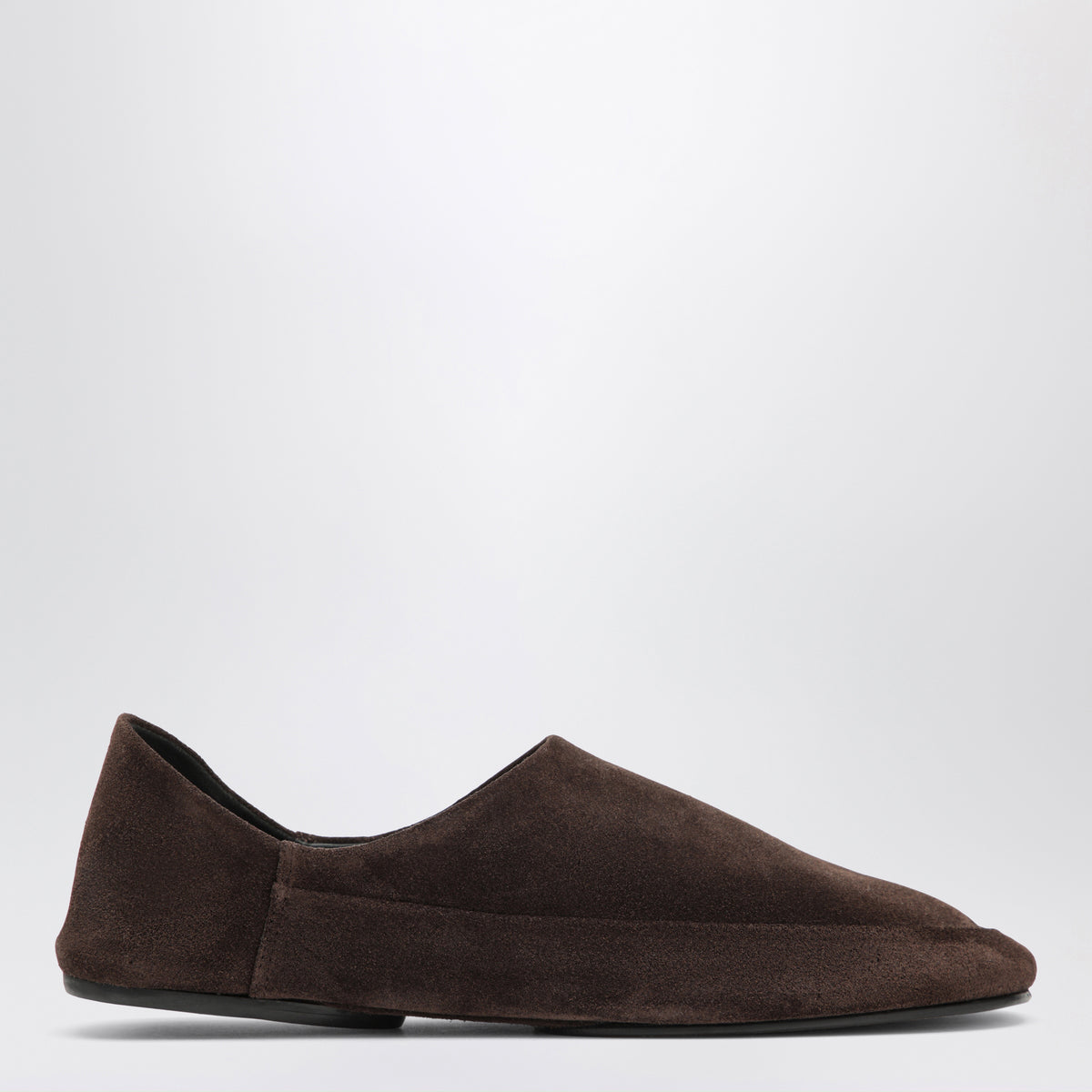 Slipper Floor marroni in pelle scamosciata