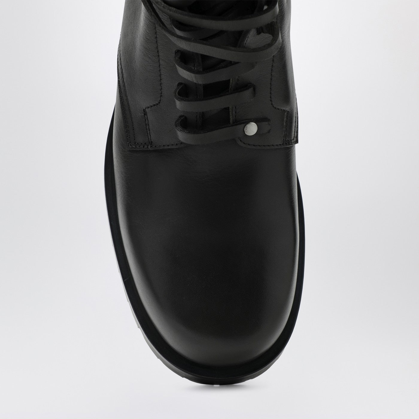 Dark green high combat boots