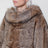 Poncho Brigitte en fausse fourrure effet loup