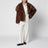 Barbra jacket in brown faux mink-effect fur