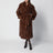 Manteau croisé Farrah marron avec ceinture