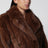 Manteau croisé Farrah marron avec ceinture