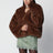 Veste courte Farrah marron en fausse fourrure