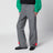 Pantaloni grigi/rossi in tessuto con finitura lucida