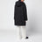 Parka superposée noire/bleue en mélange de coton