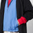 Parka superposée noire/bleue en mélange de coton