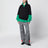 Sweat-shirt superposé noir/vert en coton