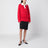 Polo oversize rouge/blanc en coton