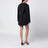 Mini-robe noire en coton
