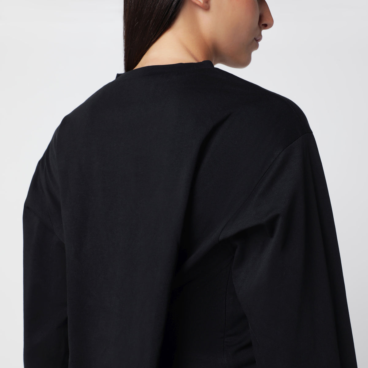 Mini-robe noire en coton