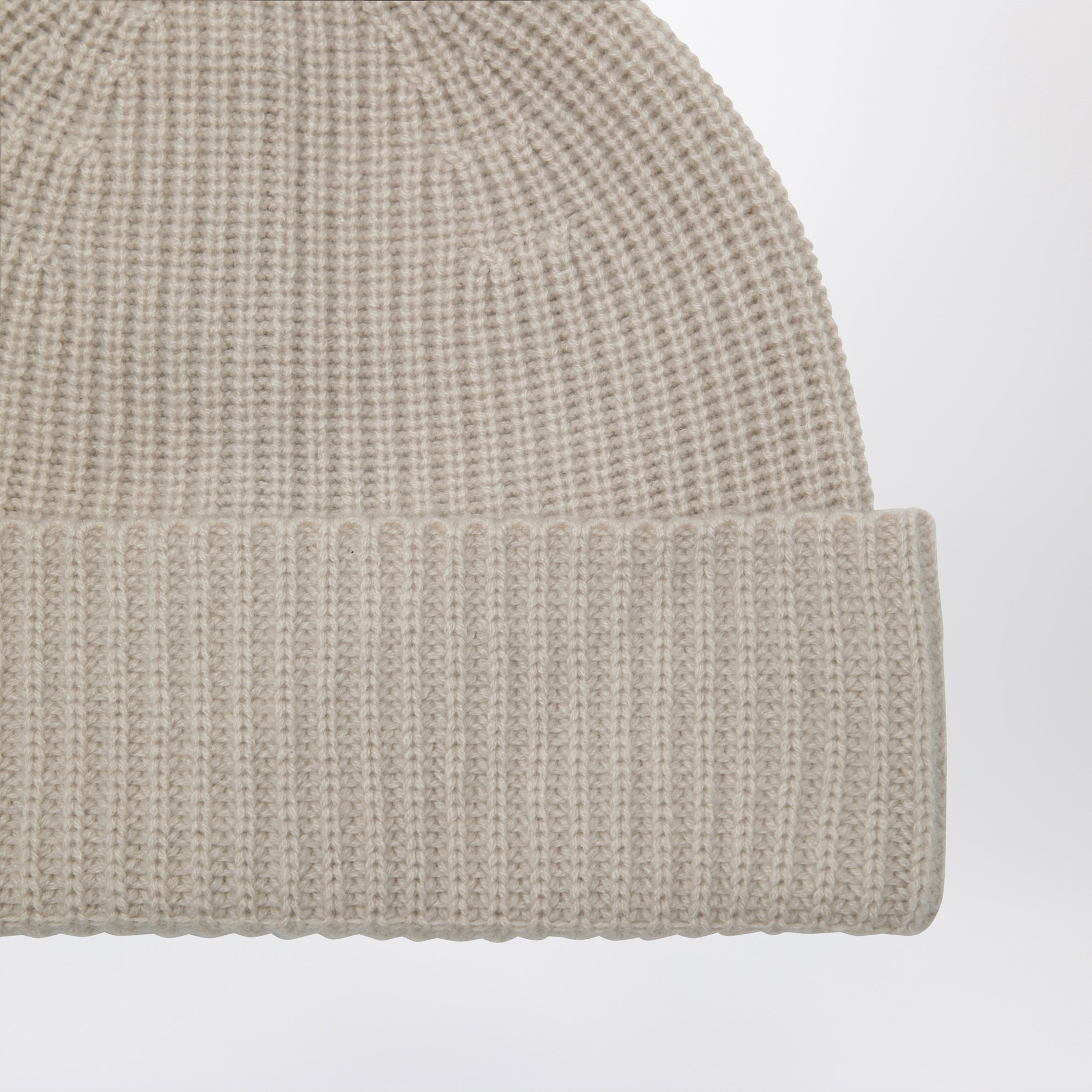 Bonnet Sergio crème toffee en cachemire