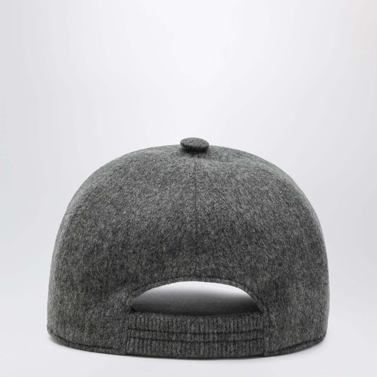 Grey melange cashmere baseball cap
