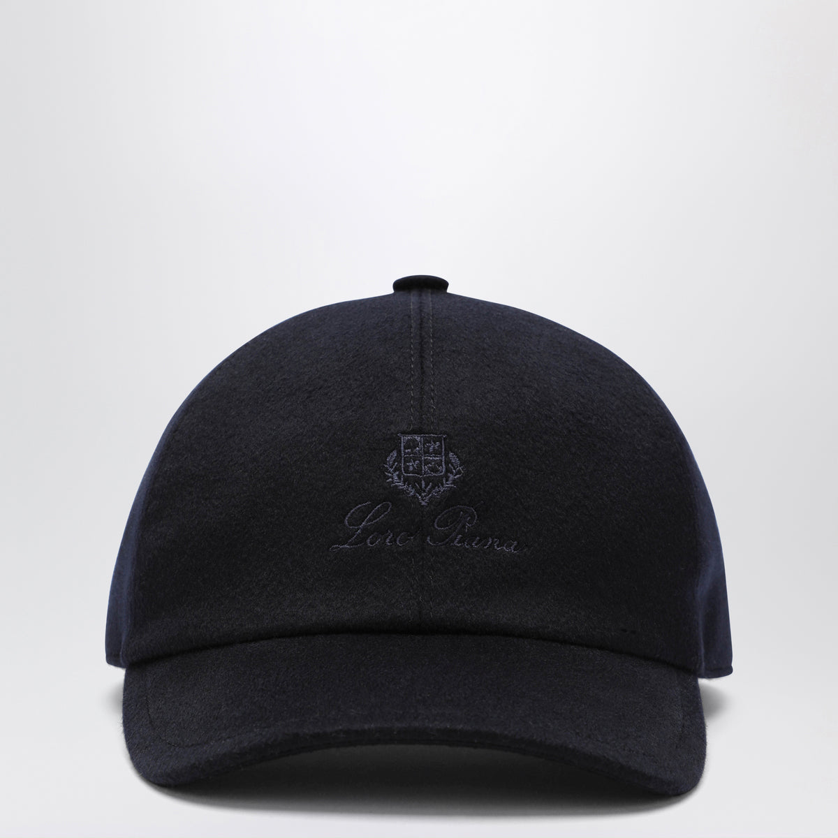 Navy Blue Cashmere Baseball Cap