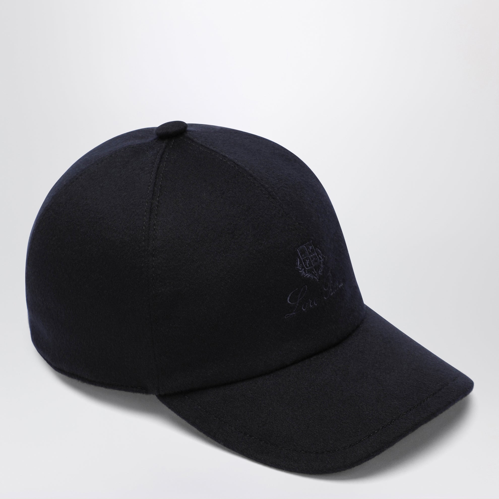 Navy Blue Cashmere Baseball Cap