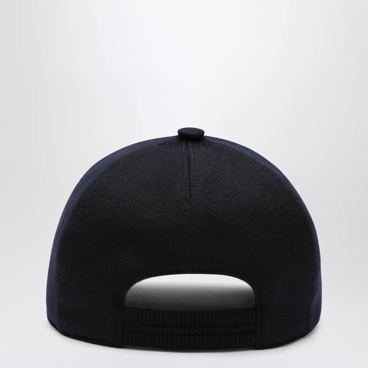 Navy Blue Cashmere Baseball Cap