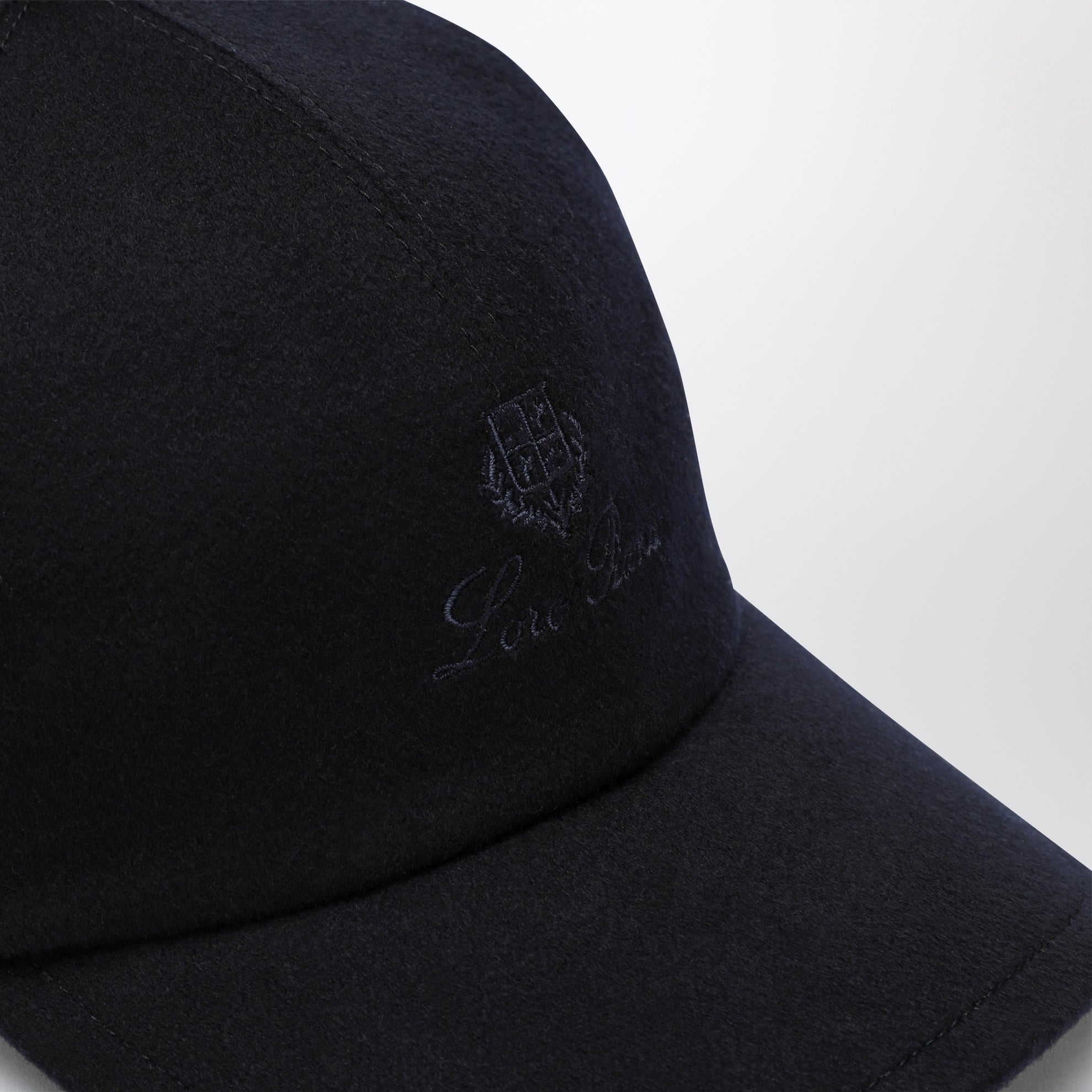 Navy Blue Cashmere Baseball Cap