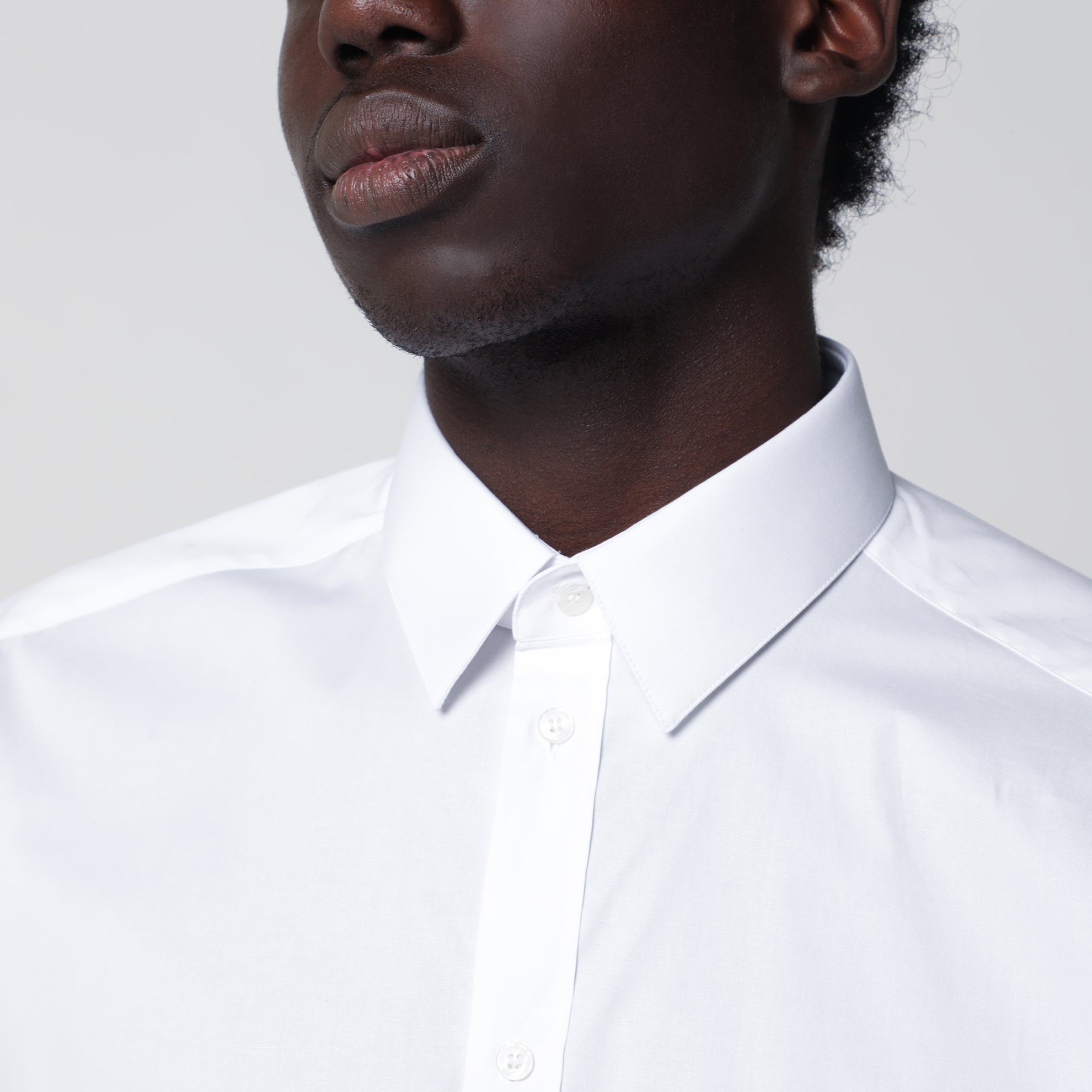 Camicia Gold fit in popeline elasticizzato bianca