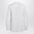 Camicia a manica lunga con scollo a V in lino bianco ottico
