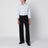 Camicia con doppio colletto bianca a righe