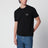 T-shirt in cotone con placca logata nera