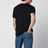 T-Shirt aus Baumwolle mit Logo-Plakette in Schwarz