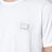 T-shirt in cotone con placca logata bianca