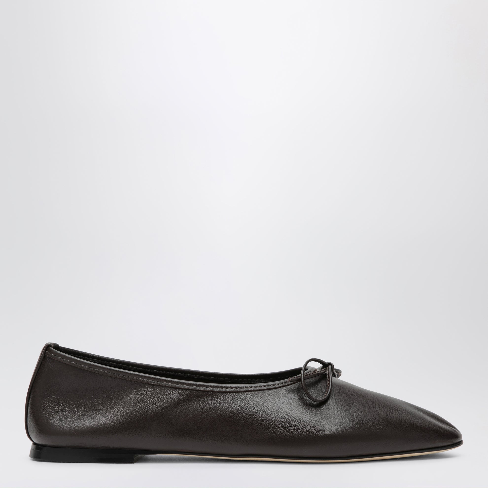 Espresso Leather Gala Ballet Flats