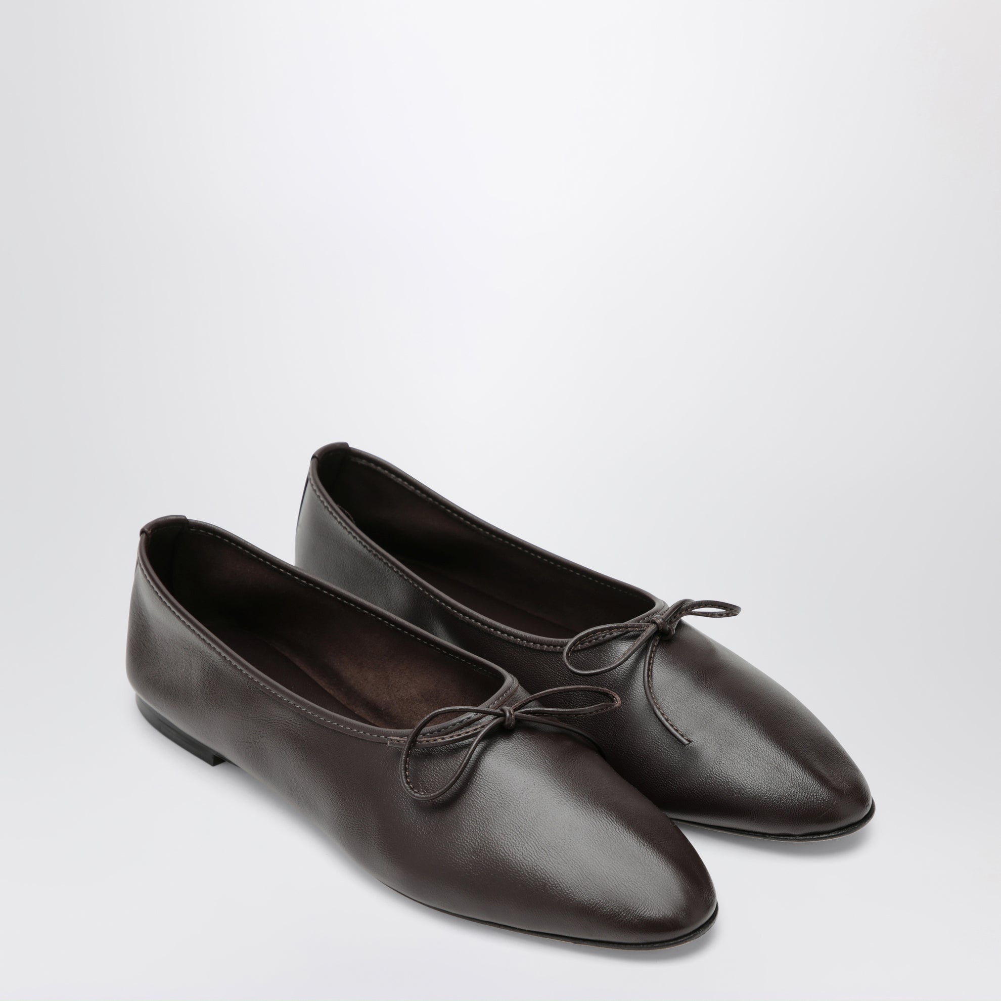 Espresso Leather Gala Ballet Flats