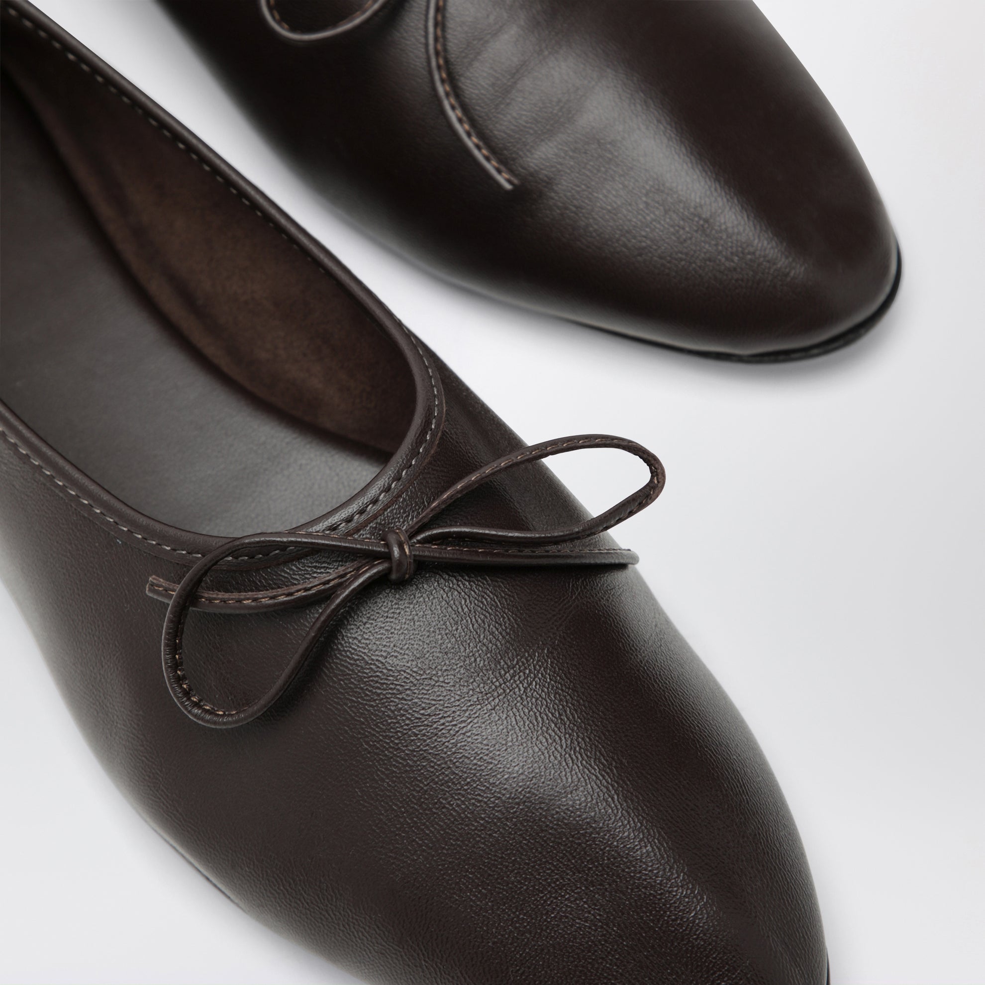 Espresso Leather Gala Ballet Flats