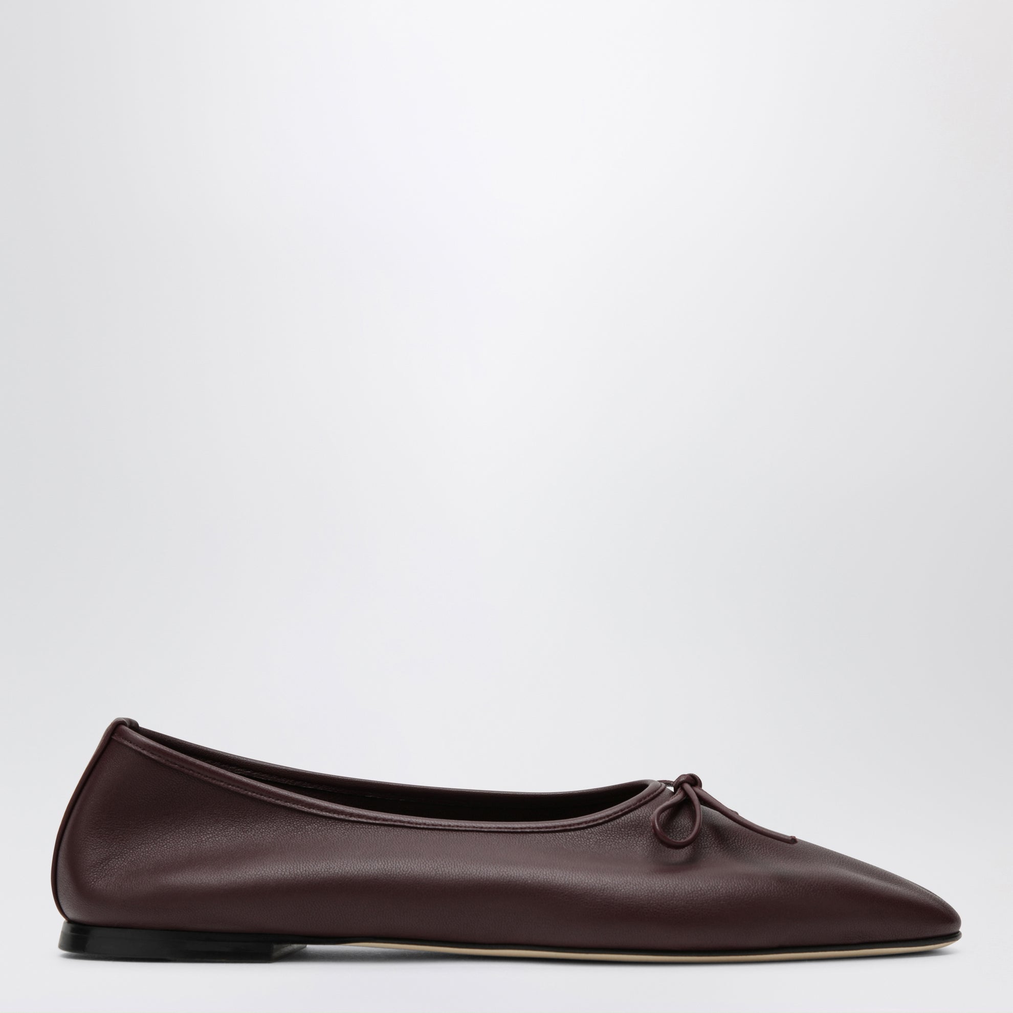 Burgundy Leather Gala Ballet Flats