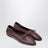 Burgundy Leather Gala Ballet Flats