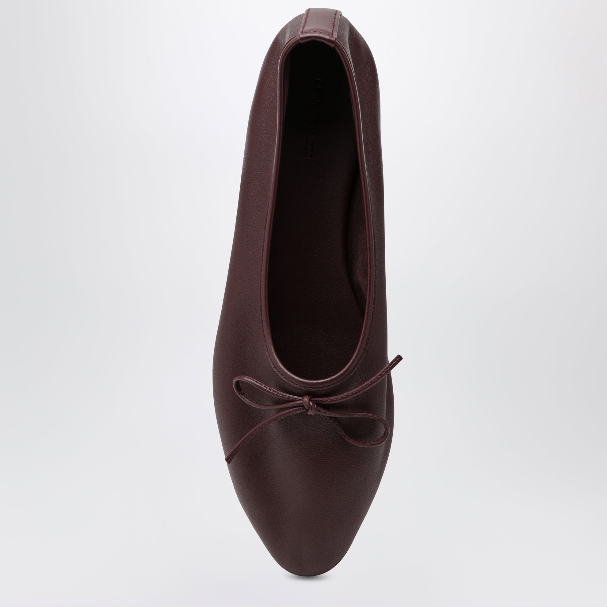 Burgundy Leather Gala Ballet Flats