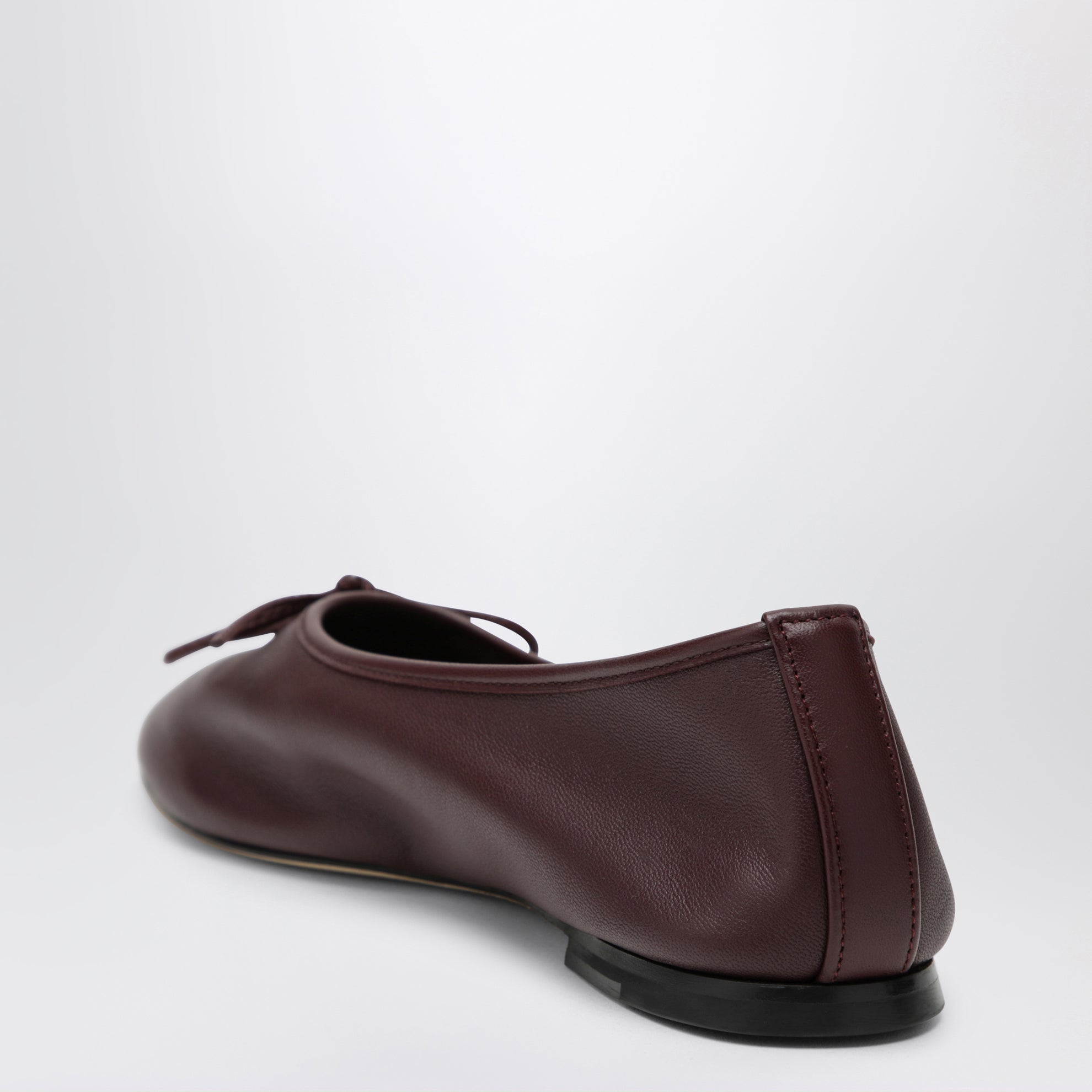 Burgundy Leather Gala Ballet Flats