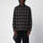 Check pattern wool and cashmere overshirt