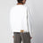 White old denim jacket with leather details