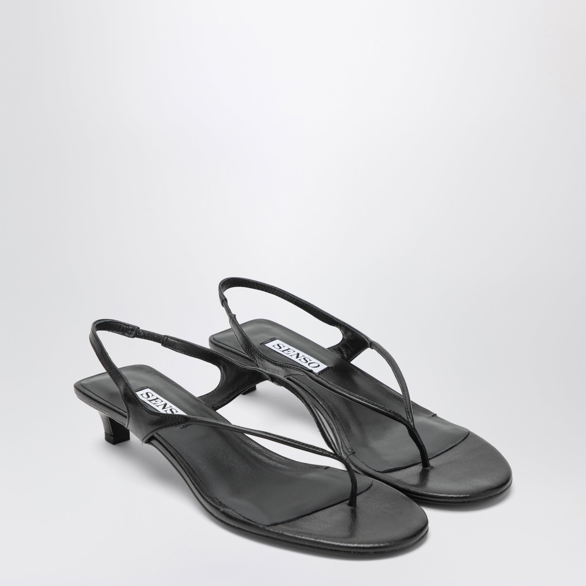 Genesis heeled sandals in ebony