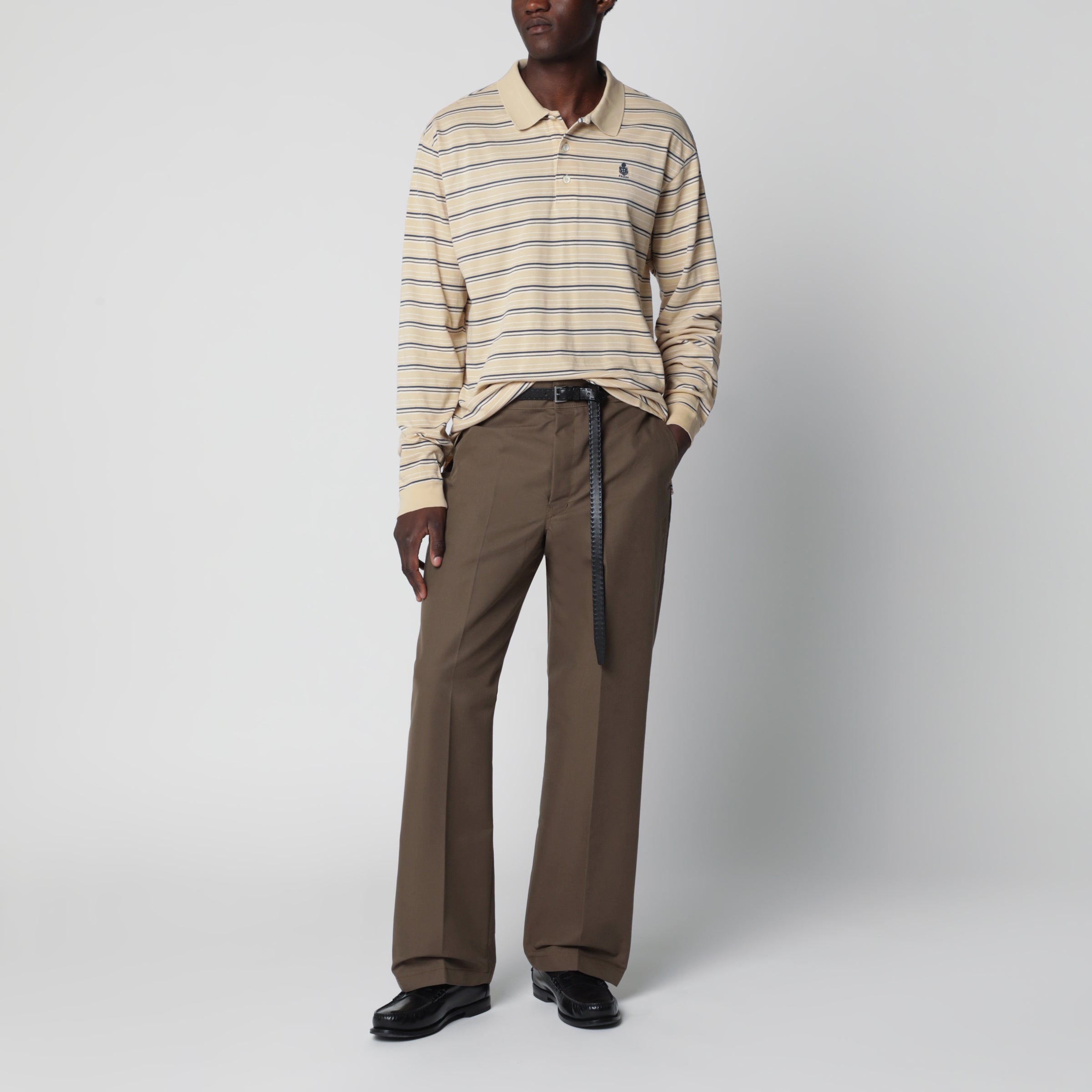 Prada Brown technical canvas trousers | TheDoubleF