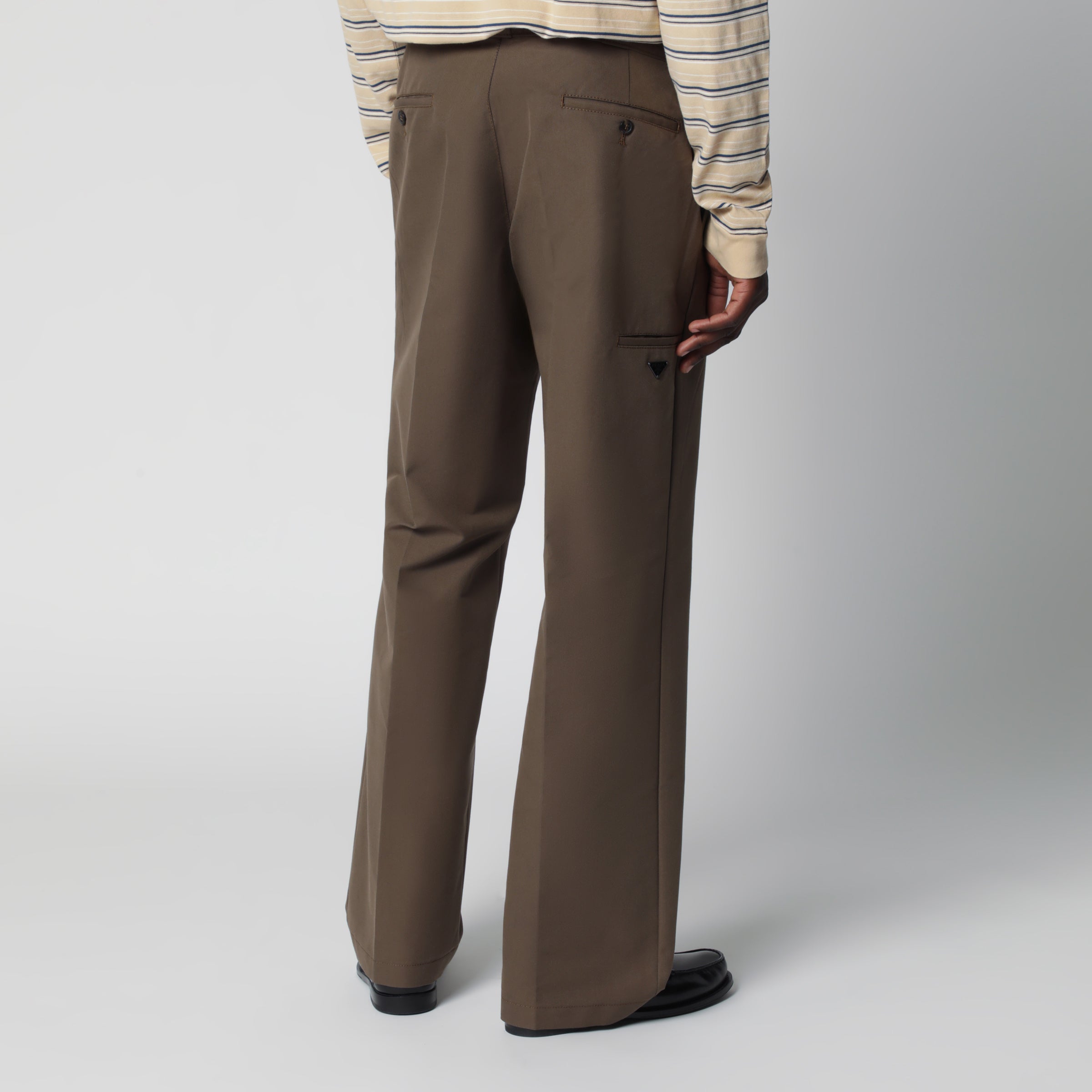 Prada Brown technical canvas trousers | TheDoubleF