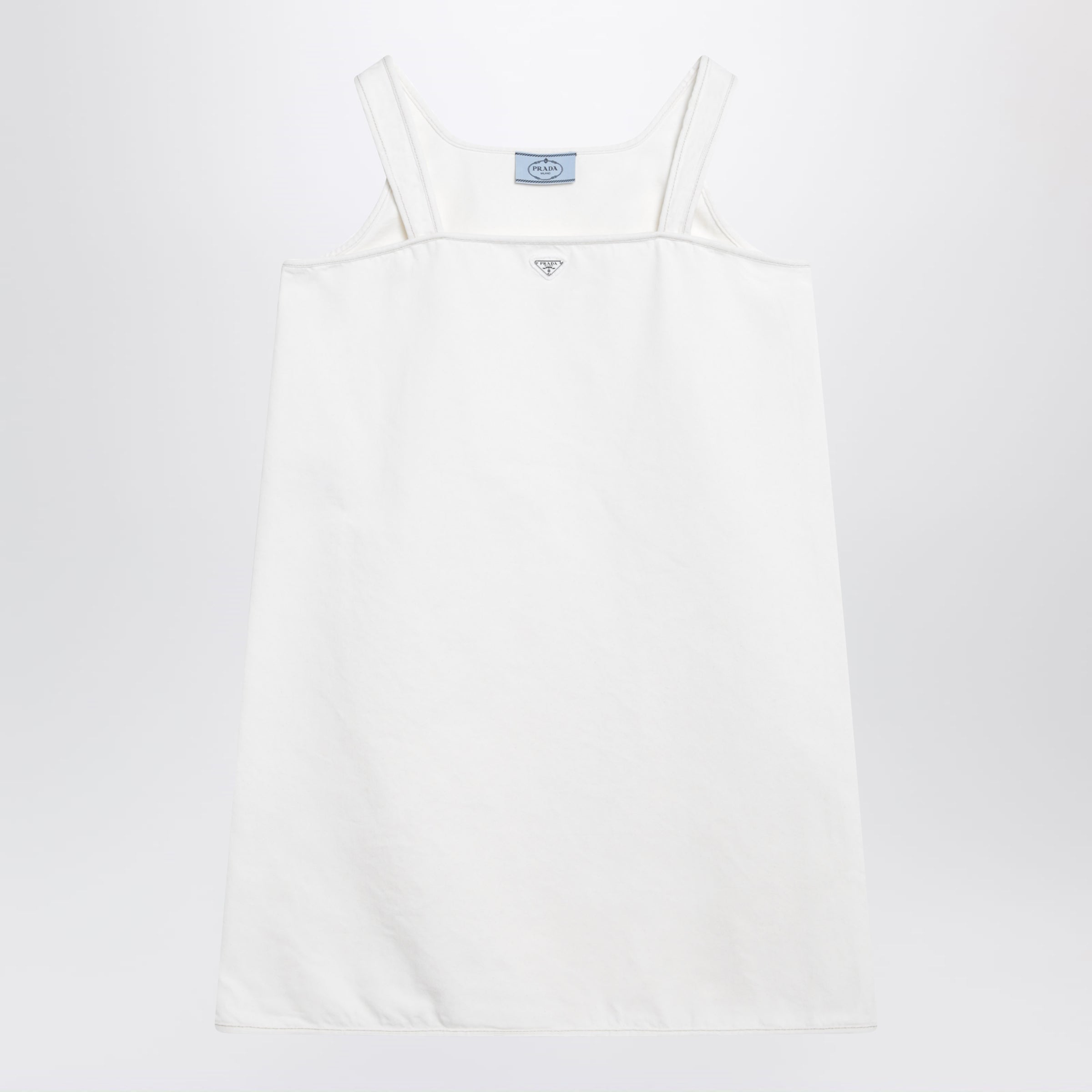 Prada White mini dress in old denim | TheDoubleF