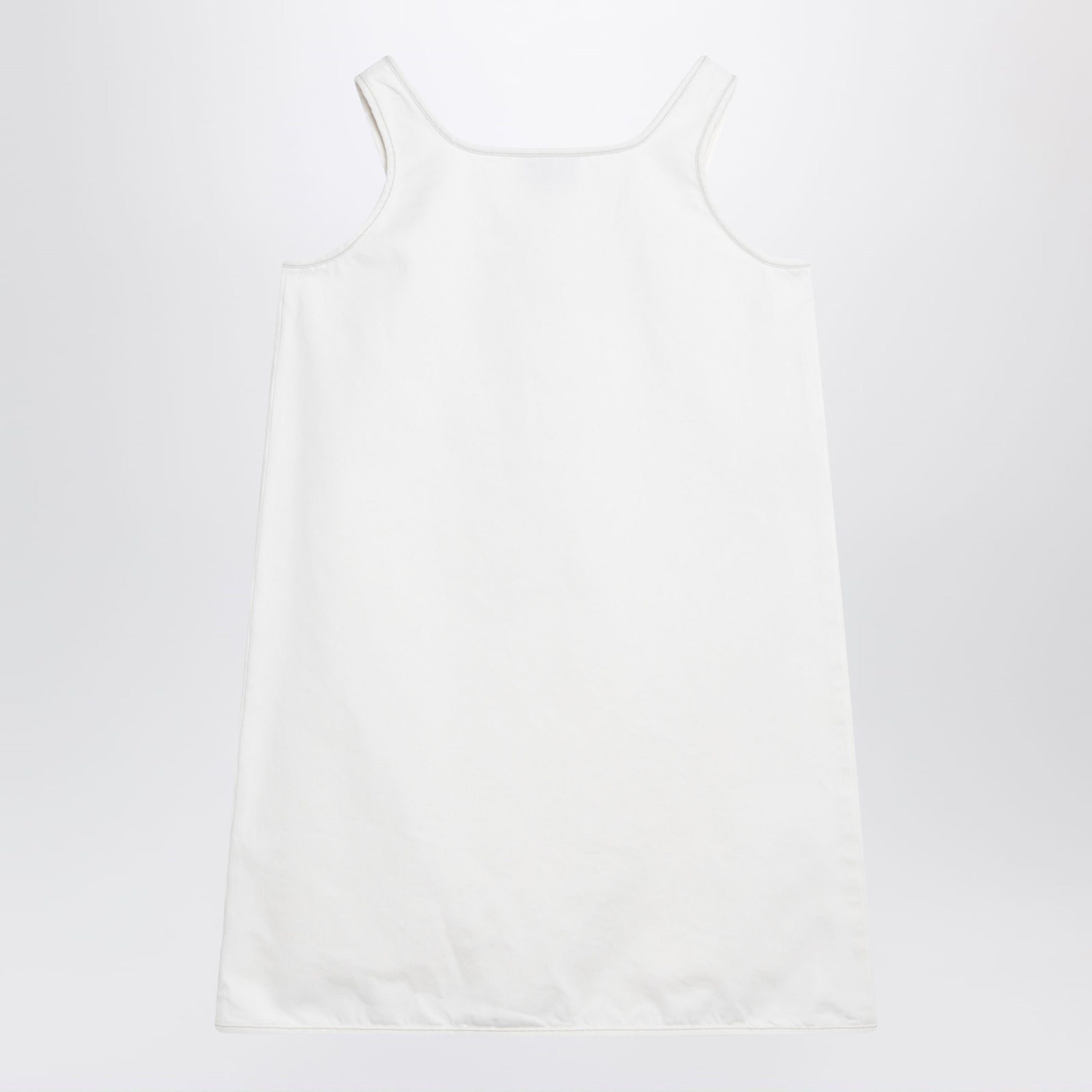 PRADA White mini dress in old denim