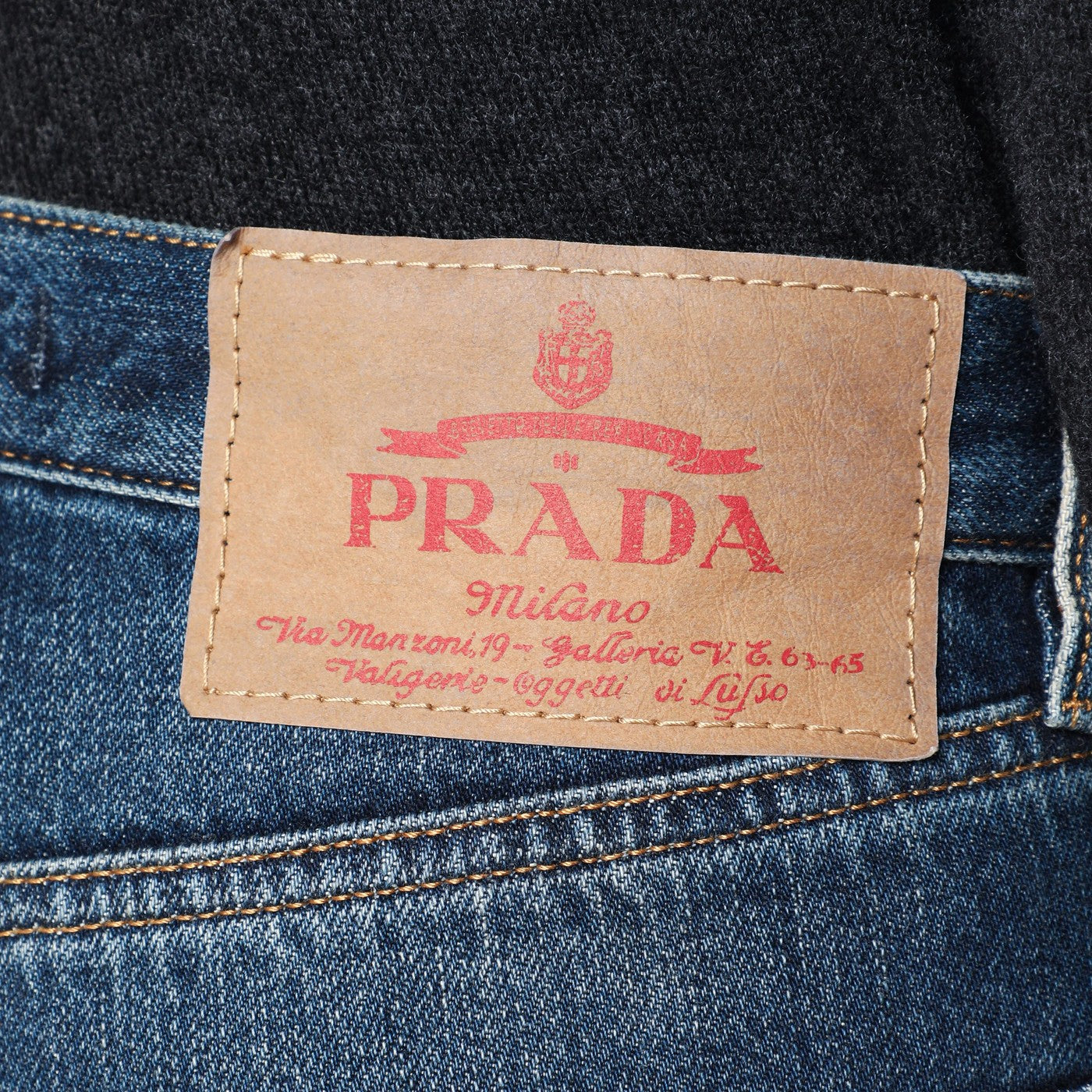 Blue washed-out jeans