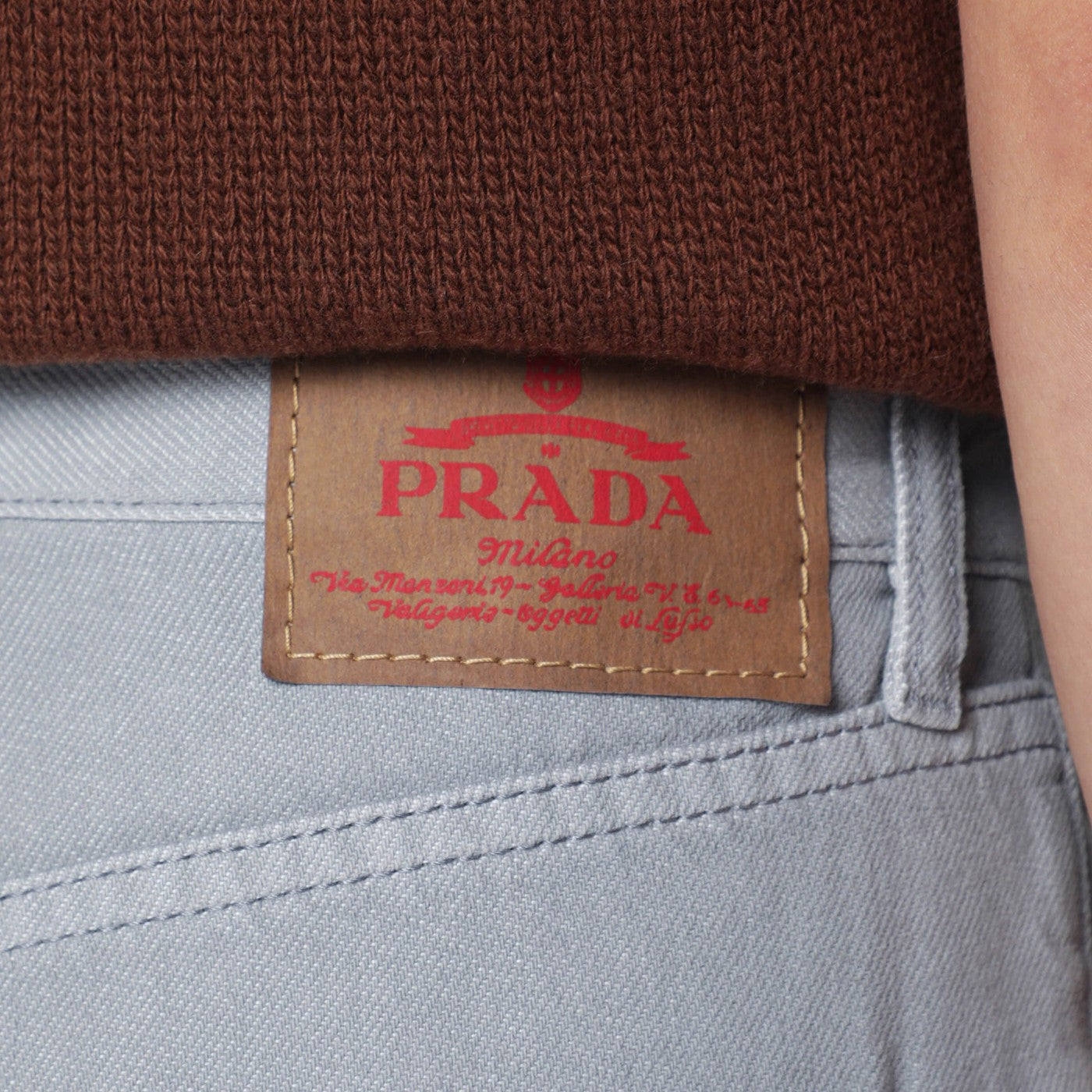 Grey washed denim jeans